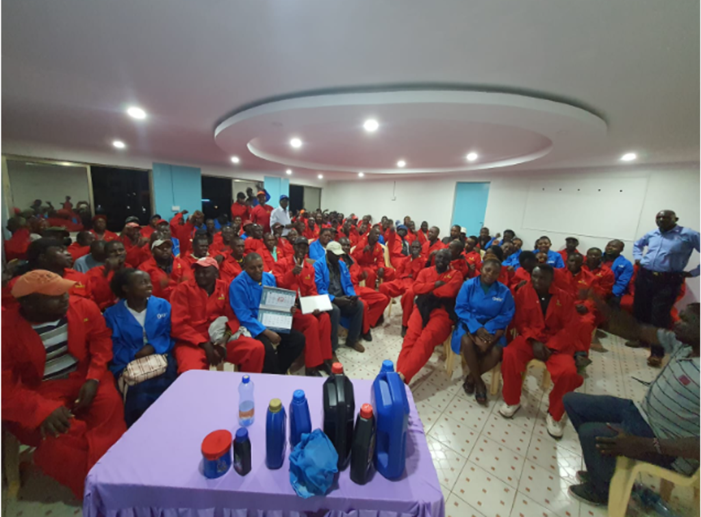 The training pulled 107 participants from various shops and garages within the town.