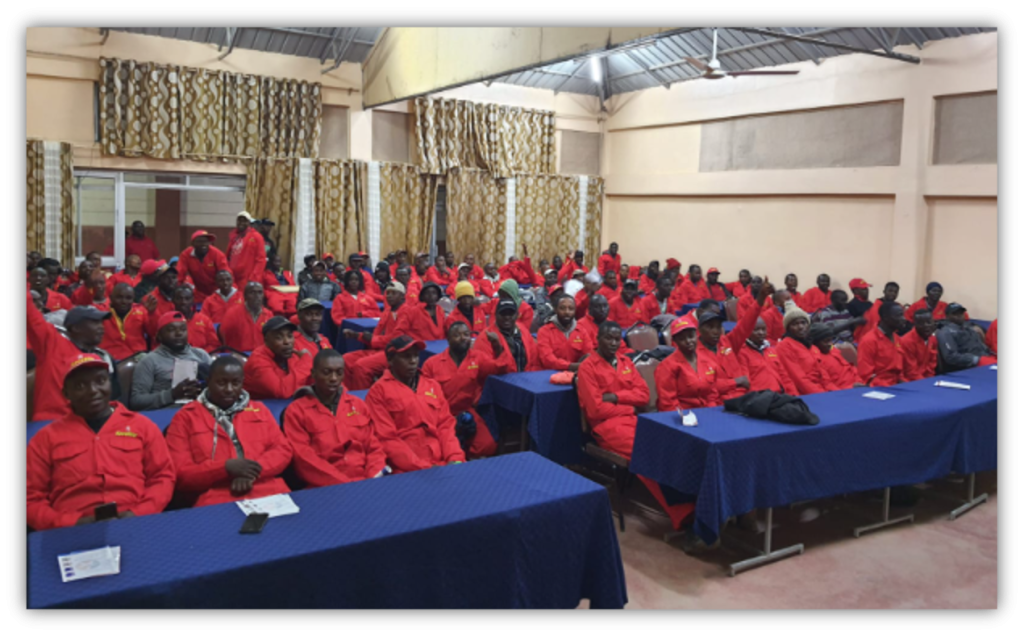 The training boasted of 102 participants pulled from various major shops and garages in the town