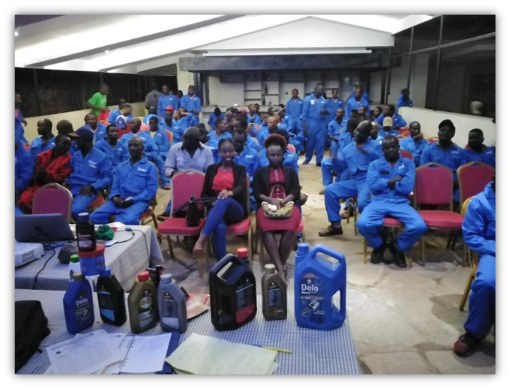 The training attracted 106 participants comprising of 3 fleet companies, 9 private entities like ranches and mines, and shop owners and garage mechanics.